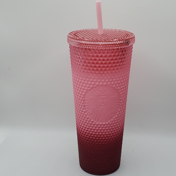 Starbucks 2022 Holiday Waxberry Blush Gradient Bling Venti 24 ounce Tumbler - Picture 6 of 11